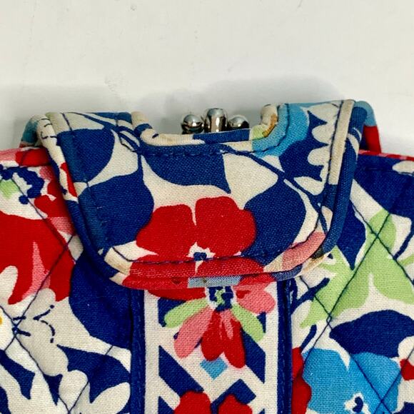Vera Bradley Summer Cottage Kiss Lock Wallet - Picture 2 of 8